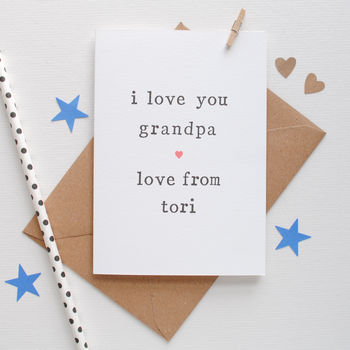 Personalised 'Love You' Grandfather Father's Day Card, 2 of 4