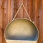 Silver Zinc Hanging Round Wall Planter 35cm Garden Pot, thumbnail 2 of 9