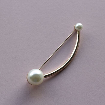 Rose Gold Pearl Pin Scarf Brooch, 5 of 7