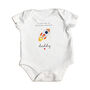I Love You Daddy Moon Rocket Bodysuit Gift, thumbnail 7 of 7