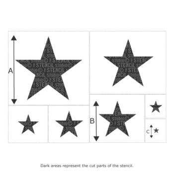 Star Stencil Pack Of Seven Star Stencils, 6 of 6
