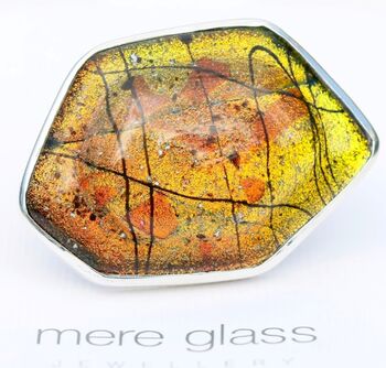 Autumn Memorial Pendant Cremation Ashes Fused In Glass, 8 of 11