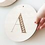 Personalised Wooden Engraved Round Mirror, thumbnail 5 of 7
