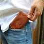 'Forbes' Men's Card Holder Wallet In Tan Leather, thumbnail 1 of 7