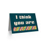 I Think You Are Awesome Colourful Retro Birthday Card, thumbnail 2 of 4