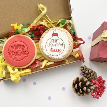 Personalised Bauble Biscuit Set, 3 of 3