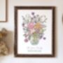 Digital Download Birth Month Flowers In Vase Print, thumbnail 1 of 4