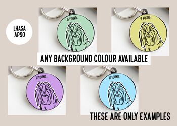 Lhasa Apso Outline ID Tag, 4 of 4