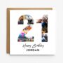 Personalised 21st Birthday Photo Collage Card, thumbnail 1 of 8