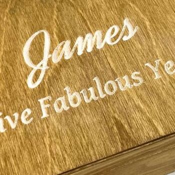 Carved Personalised Wooden Anniversary Box, 3 of 11