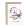 40th Birthday Fabulous Years Age Card, thumbnail 1 of 2