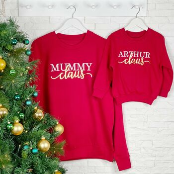 Family Claus Personalised Family Christmas Jumpers, 2 of 3