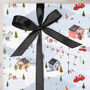 Three Sheets Of Snowy Christmas Village Wrapping Paper, thumbnail 2 of 2