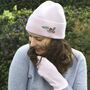 Birthday Flower Cashmere Wool Hat And Gloves Gift Set, thumbnail 4 of 11