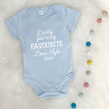 Daddy You're My Favourite Personalised Babygrow, 4 of 9