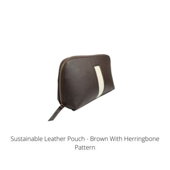 Sustainable Leather Pouches Trapezium, 4 of 6