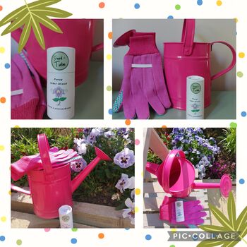Pink Children's Gardening Gift With Flower Seeds, 2 of 8