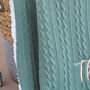 Personalised Sage Pom Pom Blanket For Baby, thumbnail 3 of 9