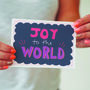 Joy To The World Hand Lettered Christmas Card, thumbnail 3 of 5