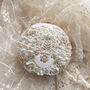 Aashna Round Ivory Silk Clutch, thumbnail 3 of 3