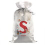 Personalised Initial Reindeer Christmas Sack For Kids, thumbnail 4 of 4
