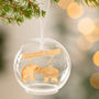 Personalised Mr And Mrs Polar Bear Glass Dome Bauble, thumbnail 3 of 4