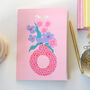 A4 Gold Foiled Pink And Orange Floral Notebook, thumbnail 3 of 4