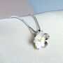 Sterling Silver Sakura Flower Pendant Necklace, thumbnail 1 of 6