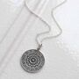 Sterling Silver Aztec Pendant Necklace, thumbnail 2 of 5