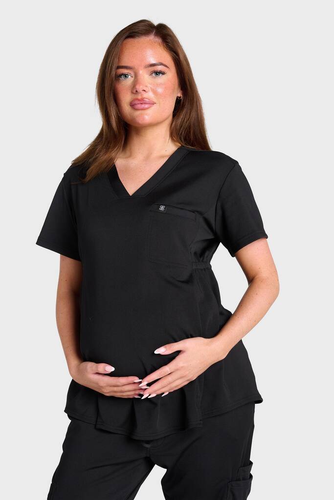 Maternity Ultimate Comfort Fleece Lined Scrub Top, 1 of 12