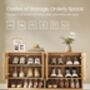 Boho Large Shoe Cabinet With Rattan Doors, thumbnail 2 of 6