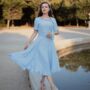 Cindy Dress In Powder Blue Vintage 1940s Style, thumbnail 2 of 2