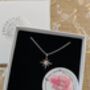 Handmade Sterling Silver North Star Birthstone Christmas Necklace: January Birthstone, thumbnail 1 of 12