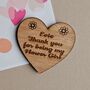 Personalised 'Thank You' Flower Girl Heart Pocket Token, thumbnail 1 of 2