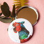 Inky Pheasant Compact Pocket Mirror, thumbnail 1 of 6