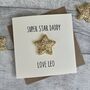 Personalised Glitter Super Star Daddy Father's Day Card, thumbnail 1 of 2