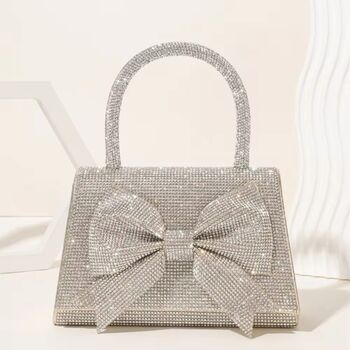 Monaco D’or Champagne Gold Crystal Ball Ribbon Bag, 2 of 8