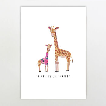 Personalised Giraffe Print, 2 of 3