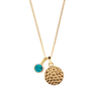 Lakshmi Hammered Gold Plated Disc Pendant Necklace, thumbnail 5 of 10