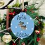 Personalised Reindeer Bauble Christmas Decoration 2024, thumbnail 3 of 3