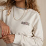 Embroidered Floral 'Bride' Sweatshirt, thumbnail 1 of 5