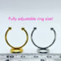 Mini Heart Ring With Real Forget Me Not Flower In Gold Or Silver Waterproof, thumbnail 9 of 10
