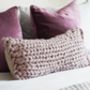 Oblong Chunky Knit Panel Cushion, thumbnail 1 of 7
