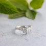 Elder Leaf Crown Silver Wishbone Ring, thumbnail 4 of 9