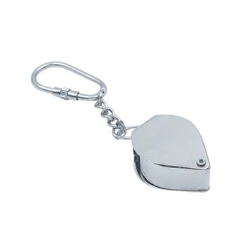 Custom Loupe Keyring In Silver Colour, 3 of 8