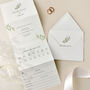 Olive Concertina Wedding Invitations, thumbnail 1 of 4