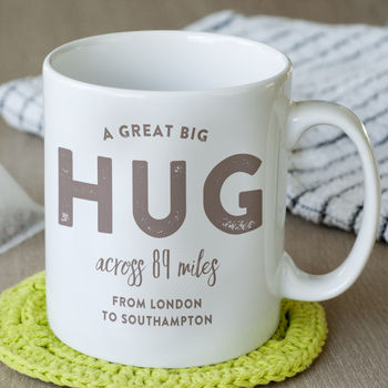 Personalised Hug Across The Miles Locations Mug, 6 of 9
