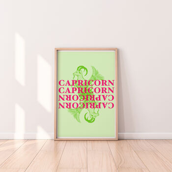 Capricorn Zodiac Typography Print, 4 of 6