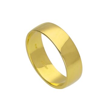 Personalised 9ct Gold 6mm Wedding Band Ring Size I U, 4 of 6