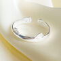 Sterling Silver Cat Ears Adjustable Ring, thumbnail 5 of 6